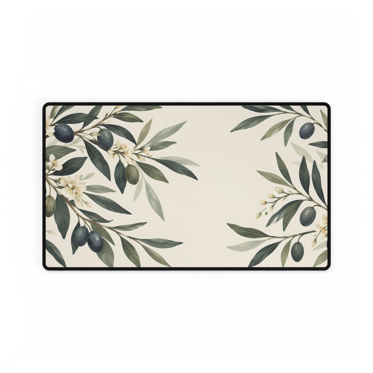 Olive Branch Desk Mat, 23.6 × 13.8 in, flat front view.