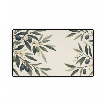 Olive Branch Desk Mat, 23.6 × 13.8 in, flat front view.