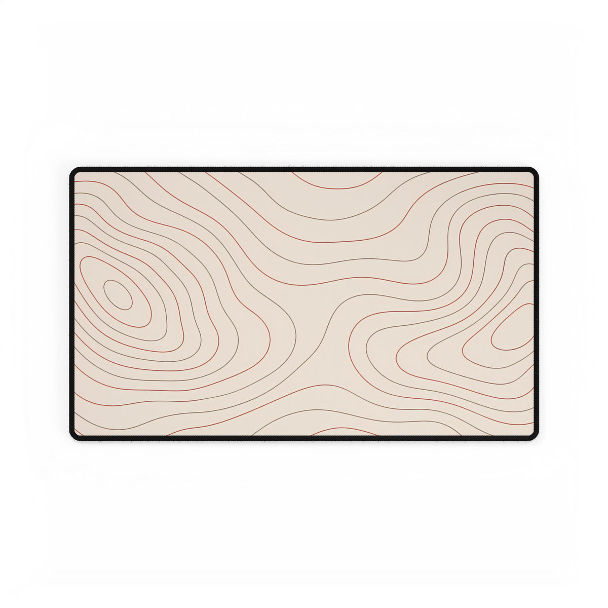 Terracotta Topographic Desk Mat, 23.6 × 13.8 in, flat front view.