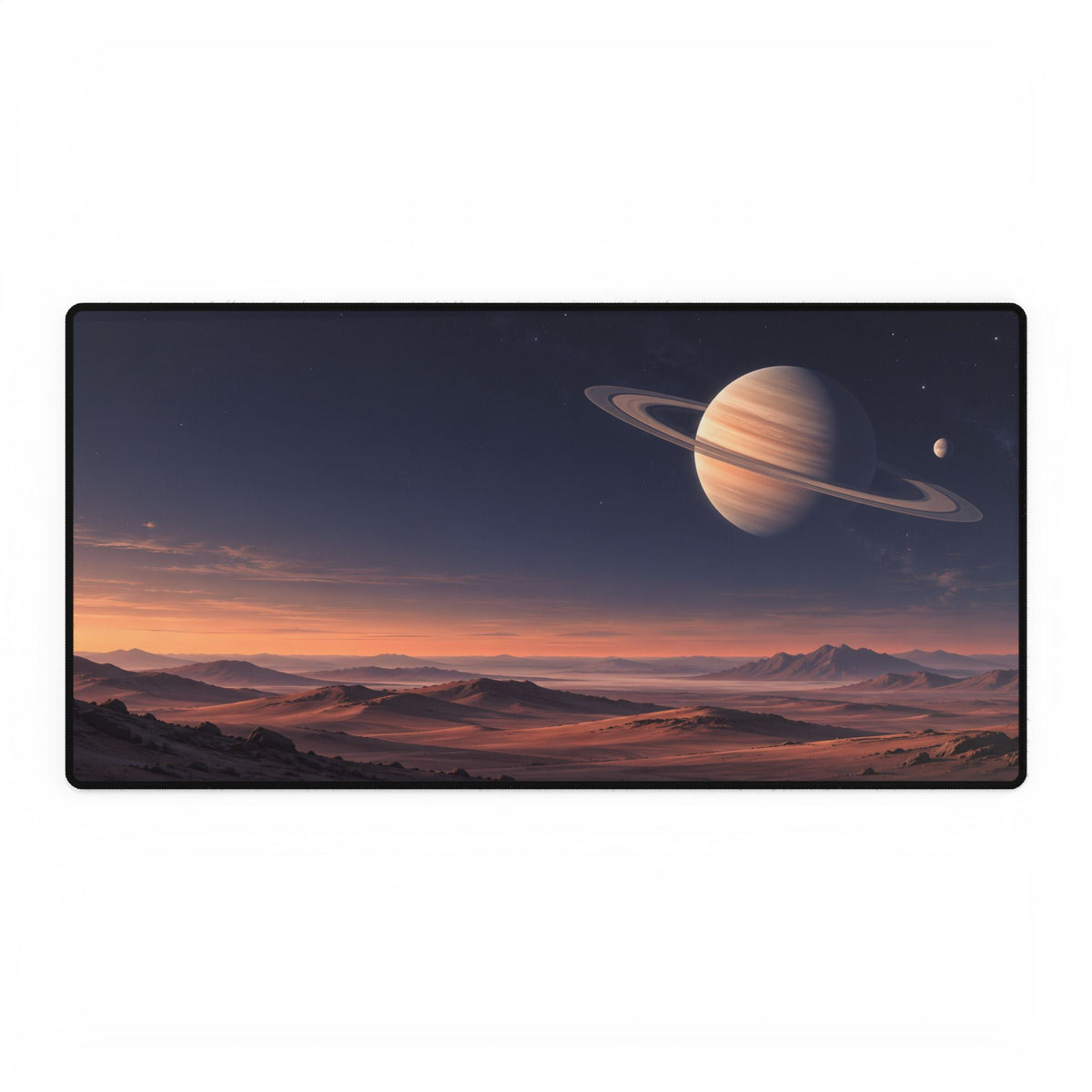 Saturn Dawn Space Desk Mat - Large front view | BTendance