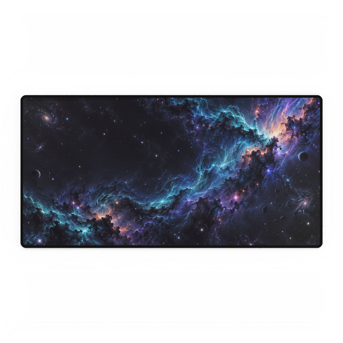 Nebula Drift Galaxy Desk Mat - Large front view | BTendance