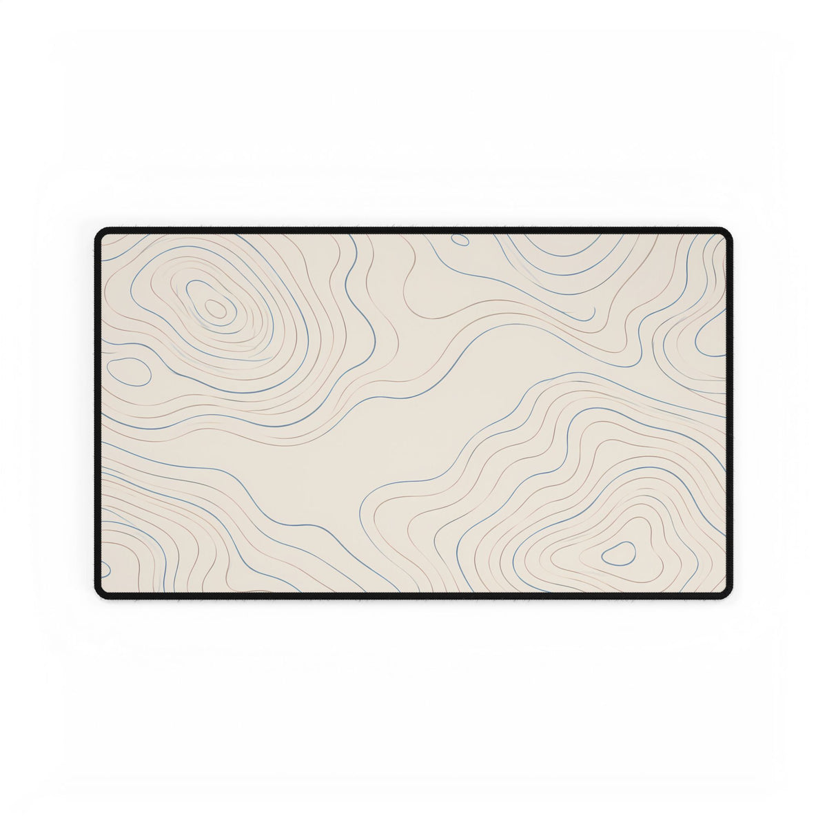 Ivory Topographic Desk Mat, 23.6 × 13.8 in, flat front view.