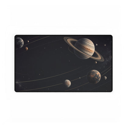Midnight Orbit Planet Desk Mat - Medium front view | BTendance