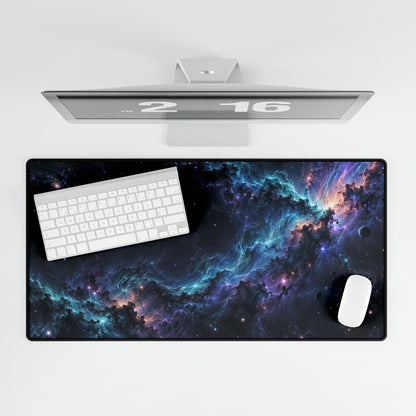 Nebula Drift Galaxy Desk Mat - Large overhead computer setup | BTendance