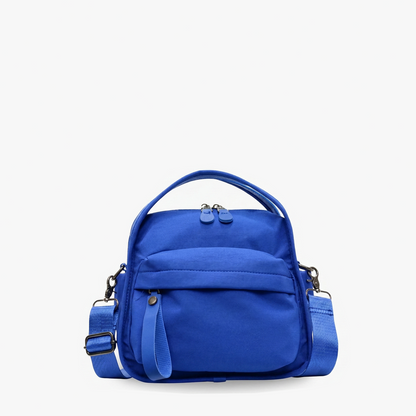 Multi-Pocket Crossbody Bag – Monceau Adjustable Strap — Navy Blue, front view | BTendance