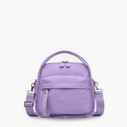 Multi-Pocket Crossbody Bag – Monceau Adjustable Strap — Lavender, front view | BTendance
