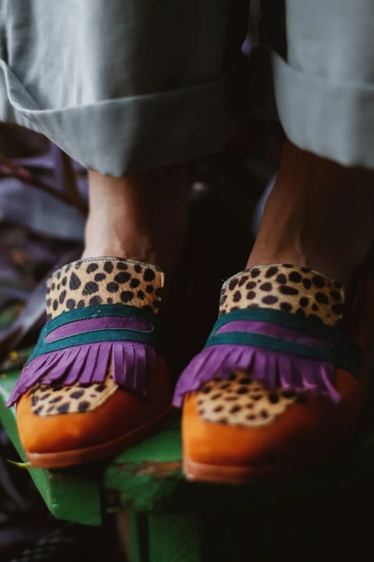 LOAFER WITH FRINGES AND ANIMAL PRINT 1