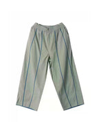Women's Wide Leg Pants Colorblock 100% Cotton Casual Harem Style