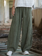 Women's Harem Pants Vintage Tie-Dye Fleece-Lined Plus Size Cotton