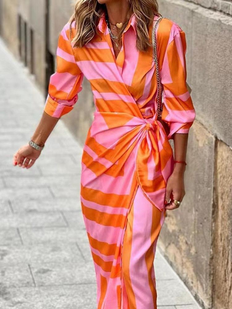 Variant image for Women's Maxi Dress Striped Size M Polyester-1
