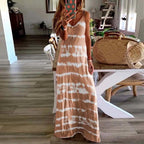 Women's Maxi Dress Sky Blue Size S-5XL Cotton Blend-5