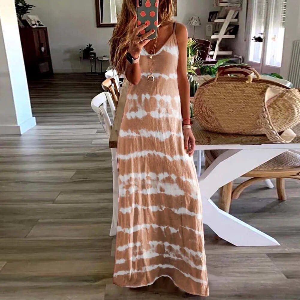 Variant image for Women's Maxi Dress Sky Blue Size S-5XL Cotton Blend-52