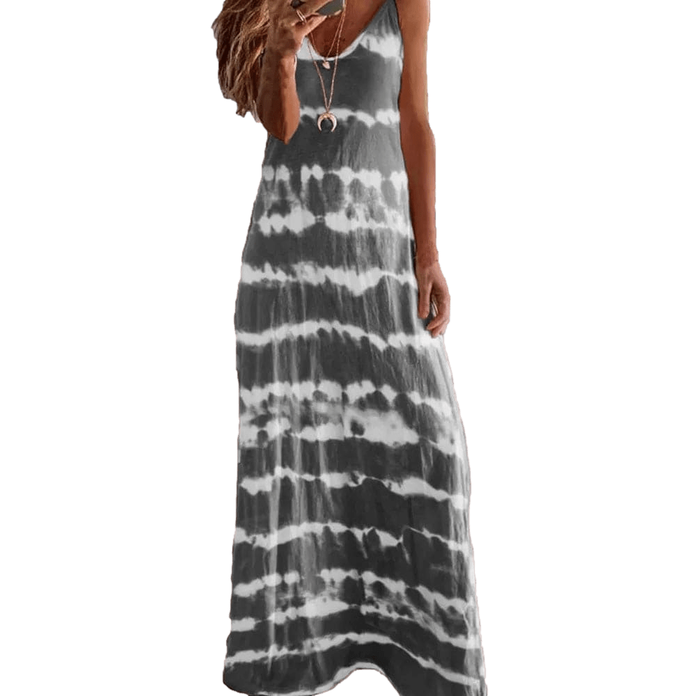Variant image for Women's Maxi Dress Sky Blue Size S-5XL Cotton Blend-9