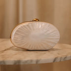 Women's Oval Sunburst Acrylic Evening Clutch – Front | BTendance