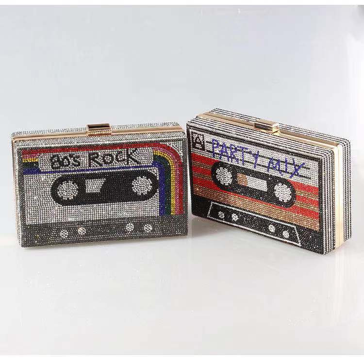 Women's Retro Cassette Tape Box Clutch – Cassette design selection | BTendance