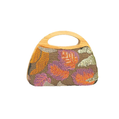 Floral Embroidered Sequin Evening Handbag — product view | BTendance