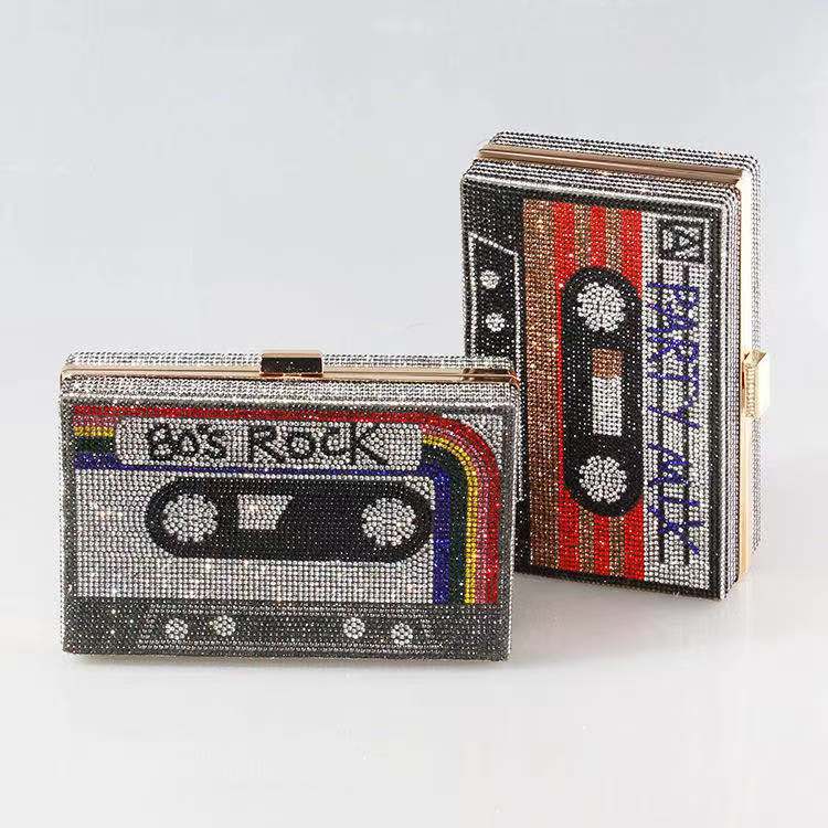Women's Retro Cassette Tape Box Clutch – Cassette design selection | BTendance