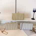 Women's Pearl-Effect Striped Evening Clutch – Color selection | BTendance