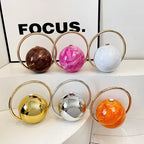 Round Acrylic Orb Bag with Faceted Ring Handle – Color selection | BTendance
