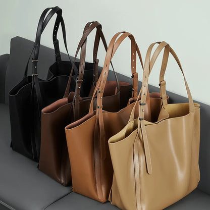 Soft tote bag with long handles – Four colours arranged together | BTendance
