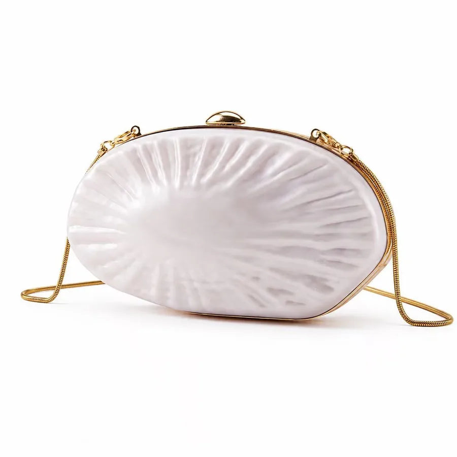 Women's Oval Sunburst Acrylic Evening Clutch – Front | BTendance