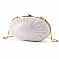 Women's Oval Sunburst Acrylic Evening Clutch – Front | BTendance