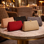 Women's Textured Nylon Evening Clutch with Slim Frame – Color selection | BTendance