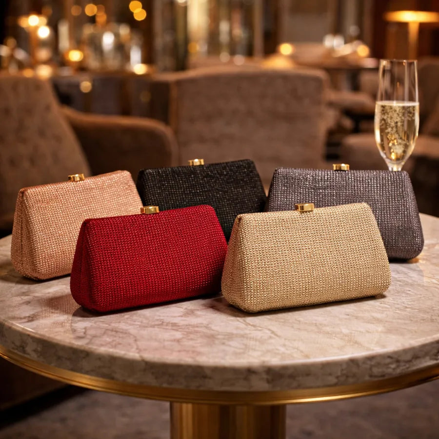 Women's Textured Nylon Evening Clutch with Slim Frame – Color selection | BTendance