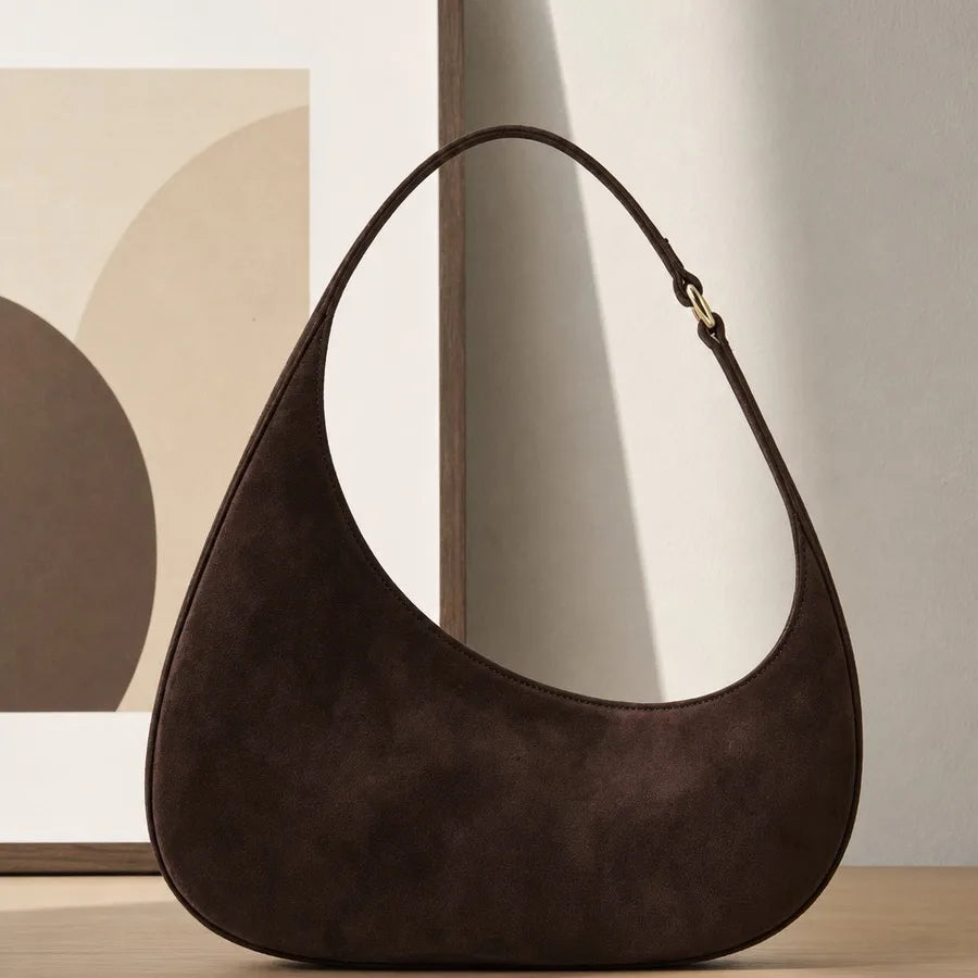 Oval Shoulder Bag with Curved Handle — product view | BTendance