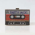 Women's Retro Cassette Tape Box Clutch – Red cassette front | BTendance