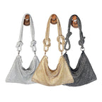 Knotted Rhinestone Hobo Shoulder Bag – Color selection | BTendance