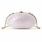 Women's Oval Sunburst Acrylic Evening Clutch – With chain strap | BTendance