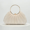 Women's Pleated Fan Evening Bag with Circular Handle – Front | BTendance